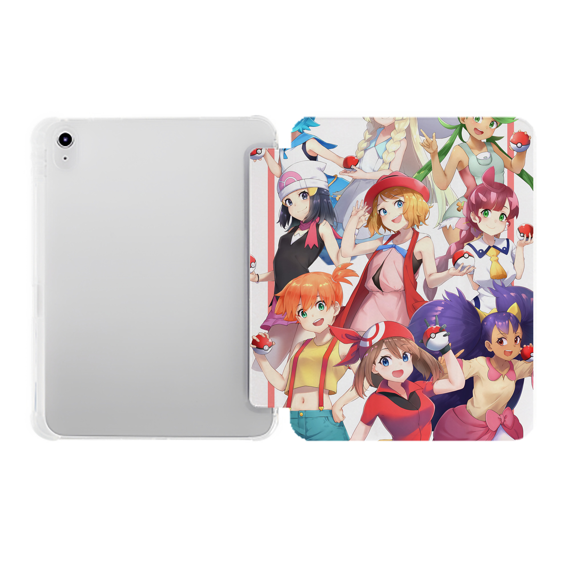 （画像用） ポケットモンスター Pokémon IPad ケース ペン収納付き 三つ折りスタンド PUレザー×シリコン 対応機種9.5/10.5/10.9インチ